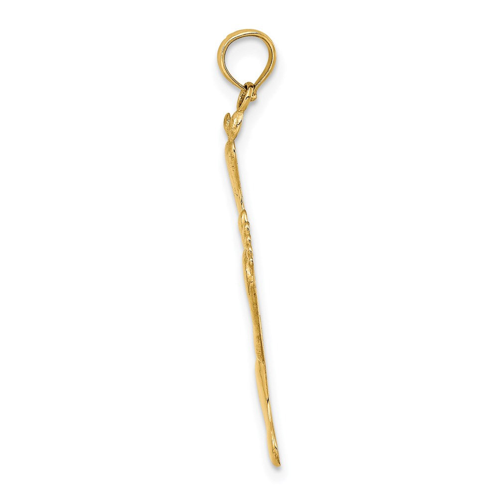 Gold Polished Footprint Pendants