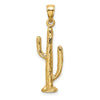 14K 3-D Saguaro Cactus Charm