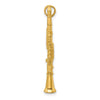 14K 3-D Clarinet Charm