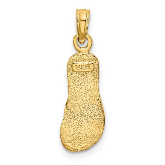 Gold Polished Flip-flop Pendant