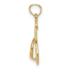 14K Single Polished Strap Flip-Flop Charm