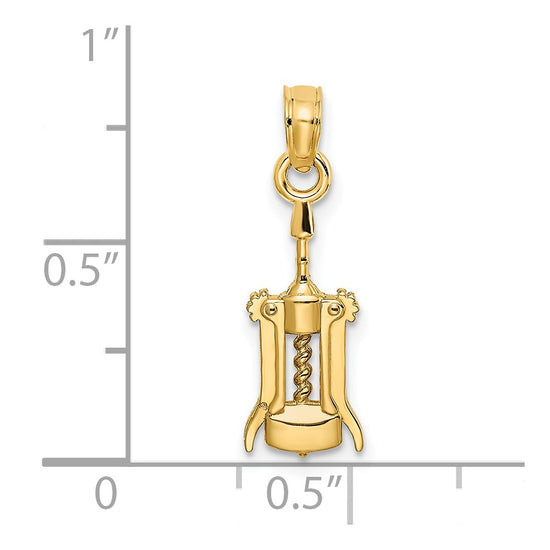 Gold Wine Opener Charm