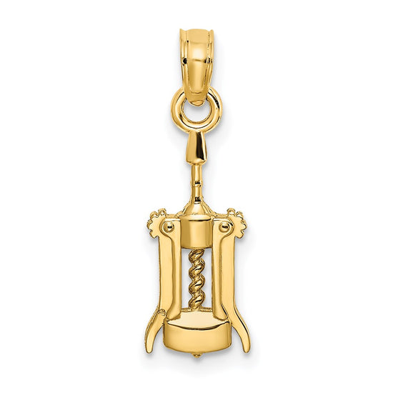 Gold Wine Opener Charm