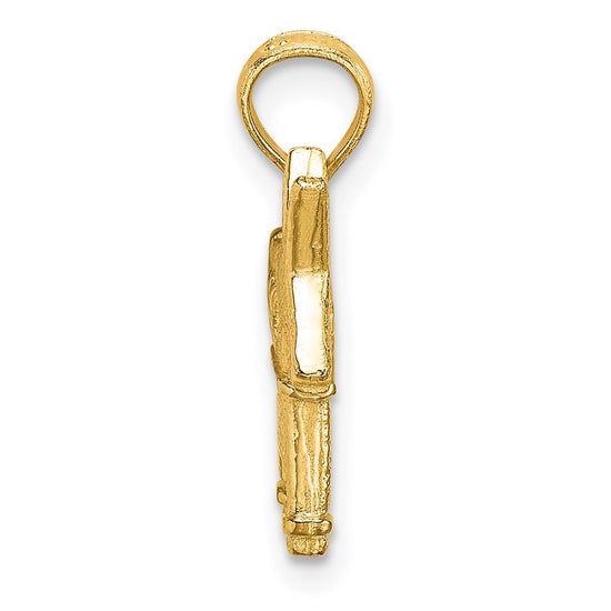 14K 3-D Textured Democratic Donkey Charm