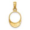 14K 3-D Polished BEACH BUM Sun Visor Charm