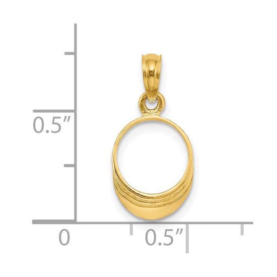 14K 3-D Polished BEACH BUM Sun Visor Charm