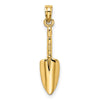 14K 3-D  Trowel Garden Tool Charm