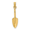 14K 3-D  Trowel Garden Tool Charm