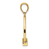 14K 3-D Polished Large Horse Stirrup Charm