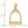 14K 3-D Polished Large Horse Stirrup Charm