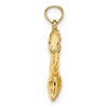 14K 3-D Cowboy Boot Charm