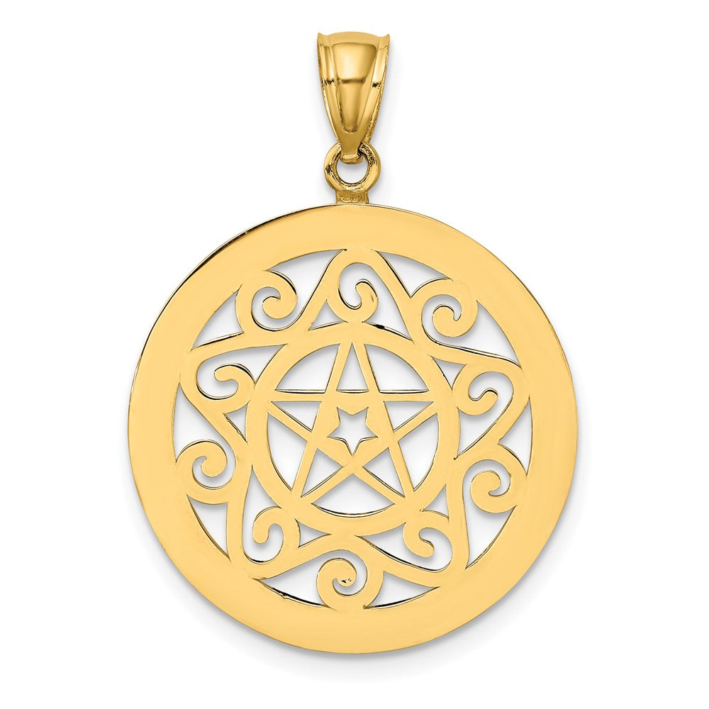 Gold Polished Filigree Pendants