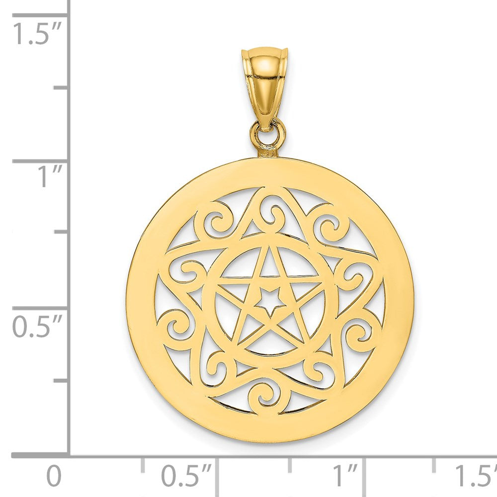 Gold Polished Filigree Pendants