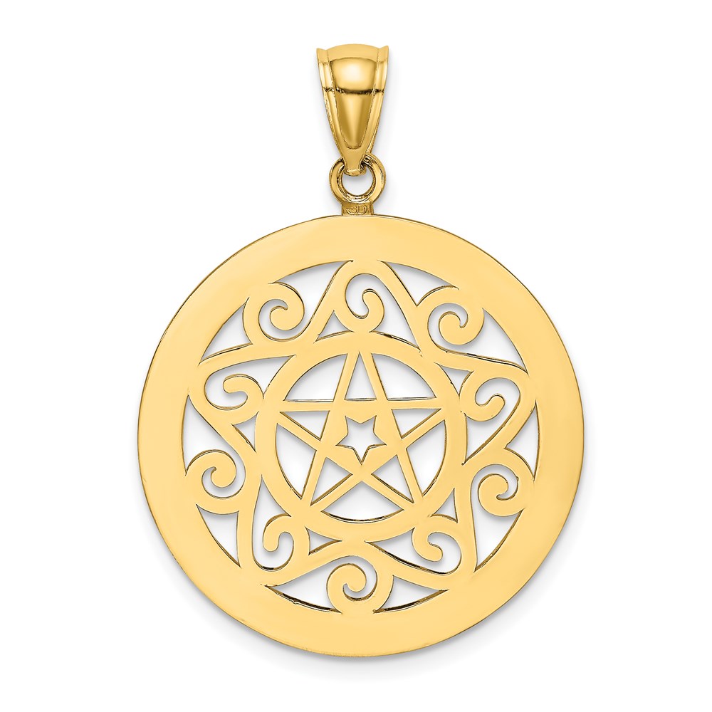 Gold Polished Filigree Pendants