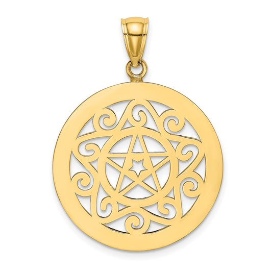 Gold Polished Filigree Pendants