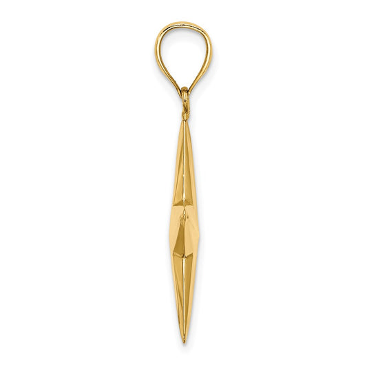 14K 3-D Nautical Star Charm