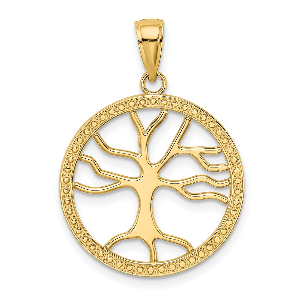 Gold Polished Tree of Life Pendants