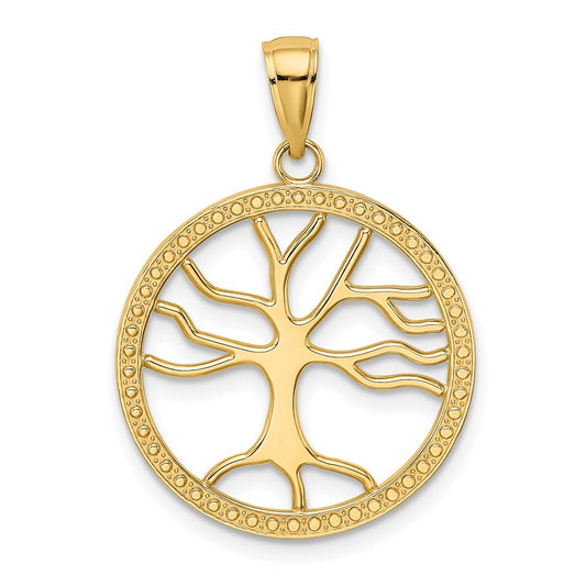 Gold Polished Tree of Life Pendants