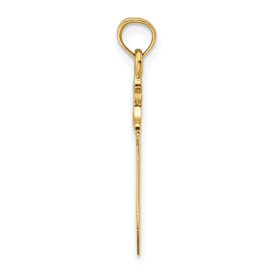 14K 3-D Polished Butcher Knife Charm