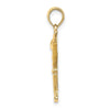 14K Polished Cut-Out Martini with Olive Charm