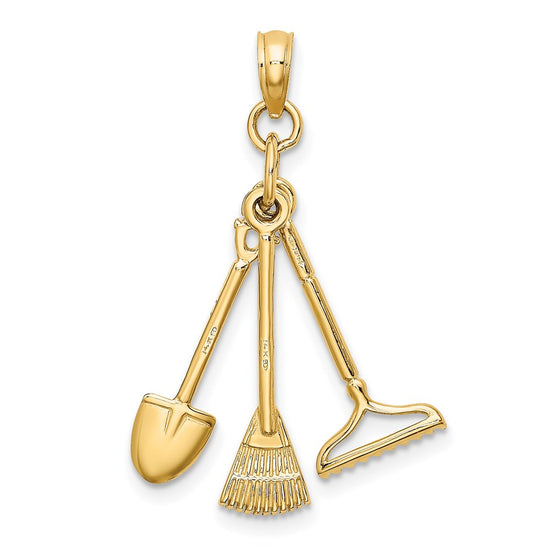 Gold Polished Tool Pendants