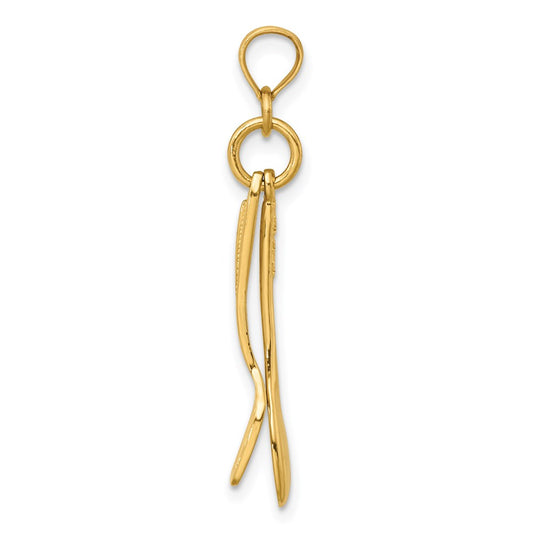 14K 3-D Moveable Spoon and Spatula Charm