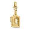 14k Cheese Board with Knife Charm