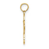 14K Flat Starfish Charm