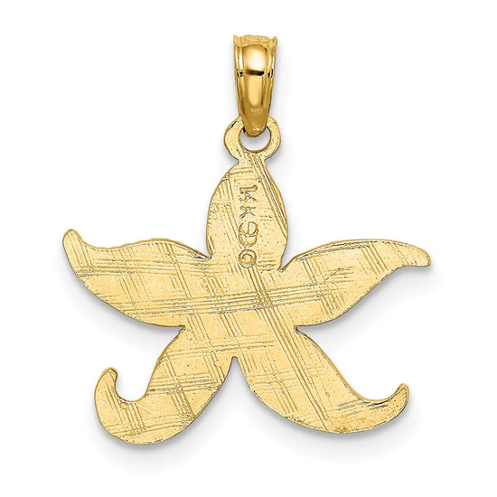 Gold Polished Starfish Pendants
