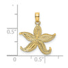 Gold Polished Starfish Pendants
