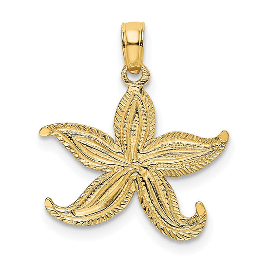 Gold Polished Starfish Pendants