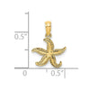 14K Flat Starfish Charm