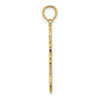 14K Flat and Textured Lighthouse Charm