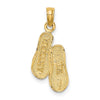 14K ANTIGUA W.I. Double Flip-Flop Charm