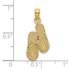 14K ANTIGUA W.I. Double Flip-Flop Charm