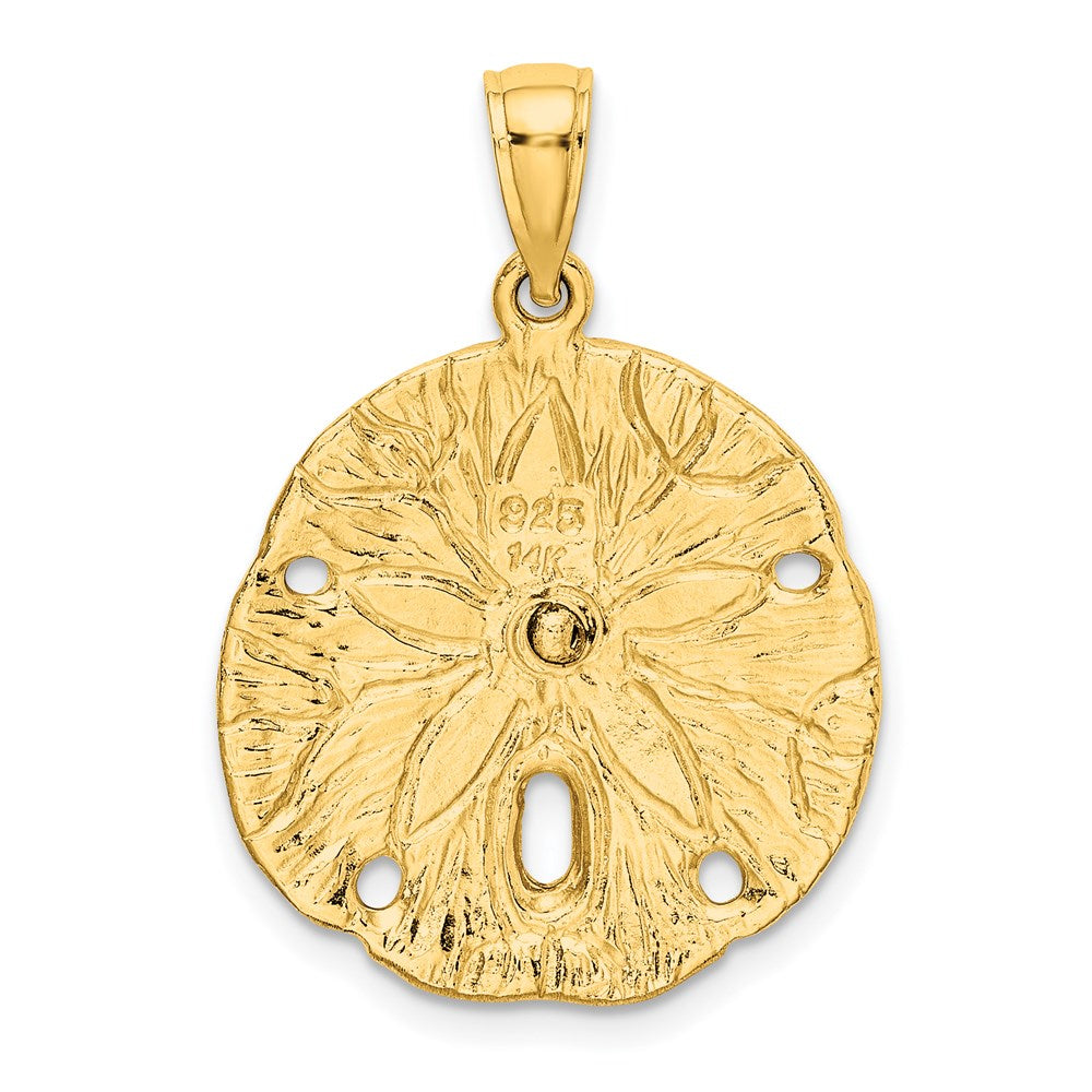 Gold Polished Sand Dollar Pendants