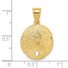 Gold Polished Sand Dollar Pendants