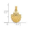14K Scallop Shell Charm