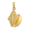 Gold Polished Sea Shell Pendants