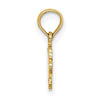 14K Flat Textured Playful Fish Charm