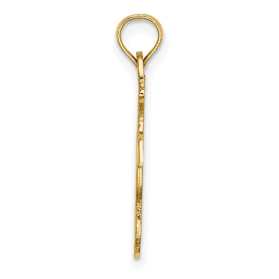 14K Polished Anchor and Rope Charm
