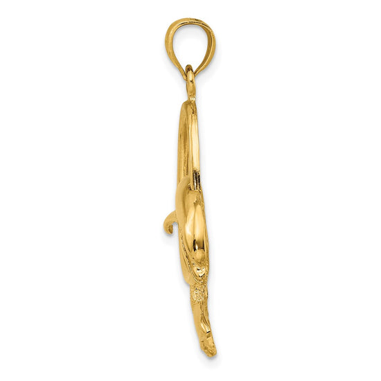 Gold Polished Dolphin Pendants