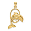 Gold Polished Dolphin Pendants