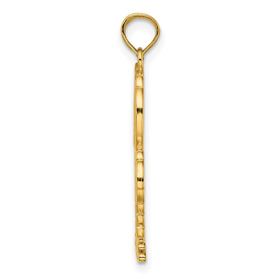 Gold Polished Palm Tree Pendants