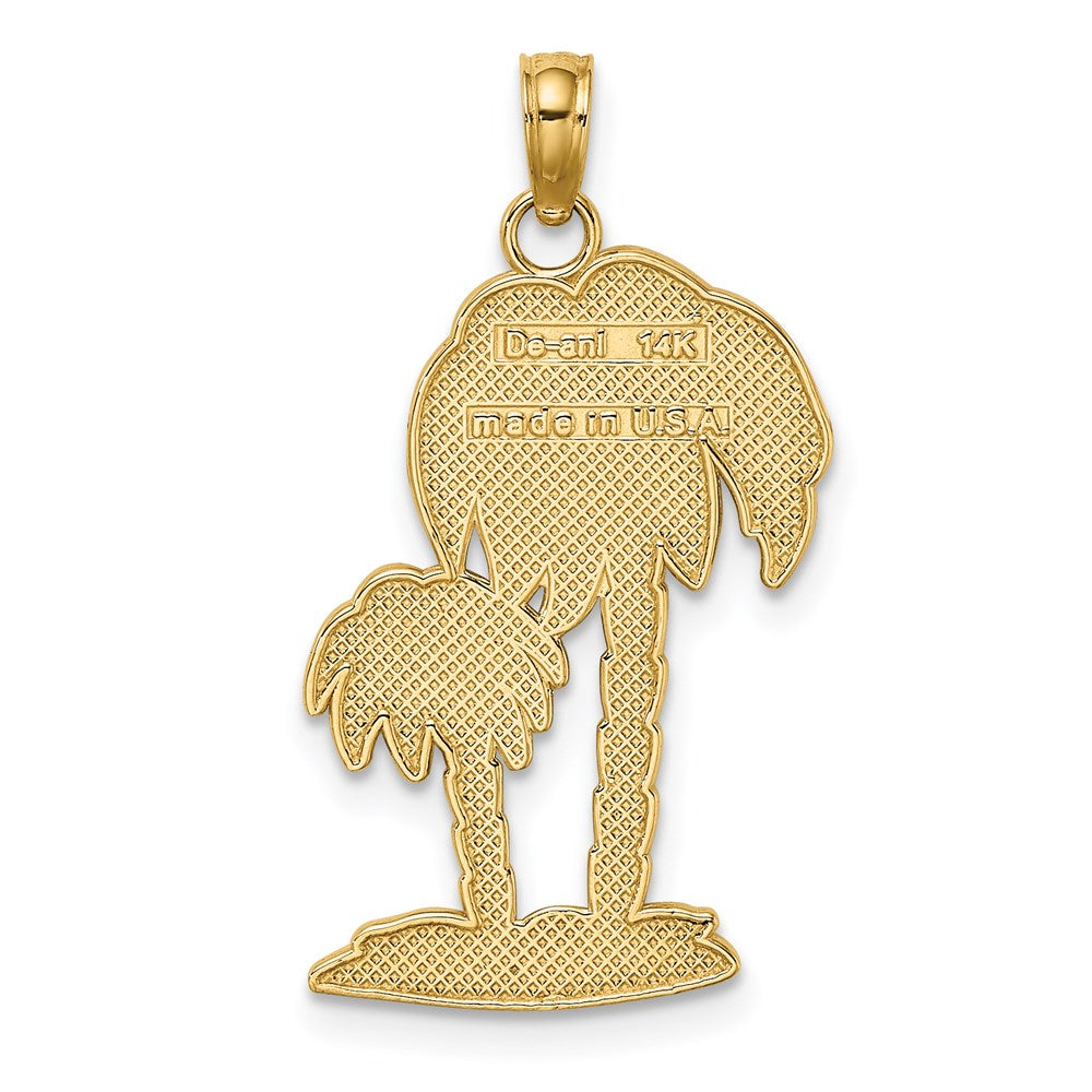 Gold Polished Palm Tree Pendants