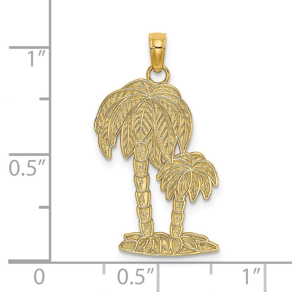 Gold Polished Palm Tree Pendants