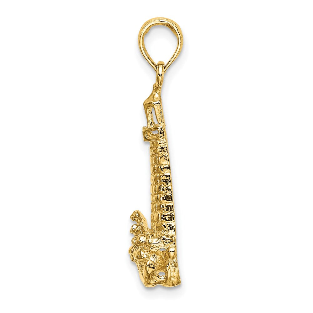 Gold Polished Lighthouse Pendant