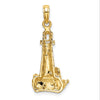Gold Polished Lighthouse Pendant