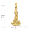 Gold Polished Lighthouse Pendant
