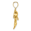 Gold Polished Dolphin Pendants